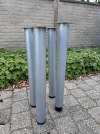 4 Tafelpoten verstelbaar in hoogte in ALU., Ophalen, Tafelpoot, Gebruikt, 50 tot 100 cm