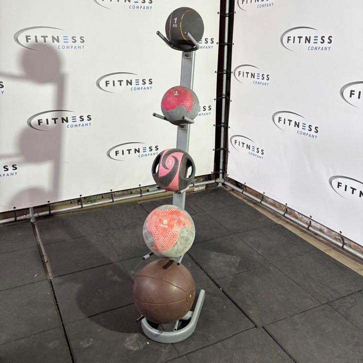 Ballen Rek - Incl. Medicijnballen, Sport en Fitness, Fitnessmaterialen, Gebruikt, Fitnessbal, Armen, Benen, Borst, Buik, Rug, Ophalen of Verzenden