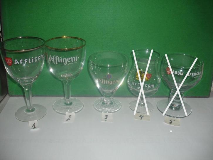 Affligem bierglazen, brij. Affligem, Verzamelen, Biermerken, Zo goed als nieuw, Glas of Glazen, Overige merken, Ophalen of Verzenden
