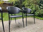 Set 4 italiaanse Designstoelen - Zwart, Huis en Inrichting, Stoelen, Ophalen, Zo goed als nieuw