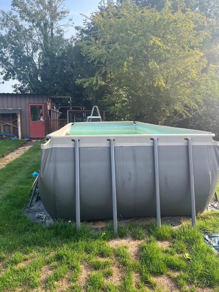 Zwembad Intex 549 x 274 x 132 cm + filter en robot, Tuin en Terras, Zwembaden, Gebruikt, 200 tot 300 cm, Rechthoekig, Ophalen