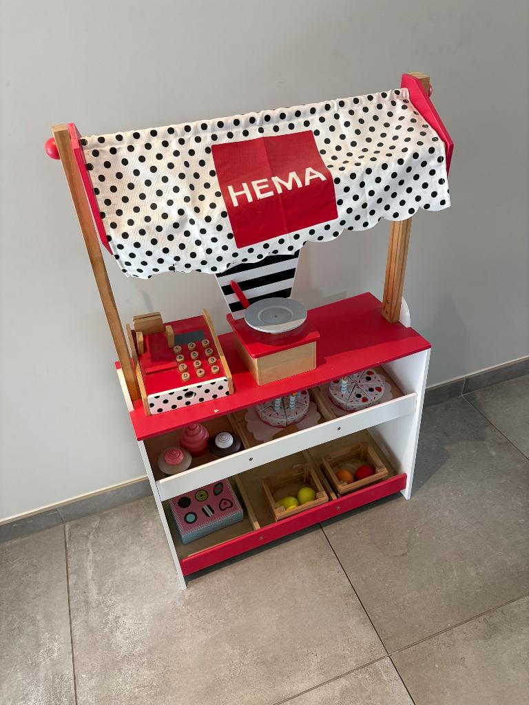 Houten winkeltje, Ophalen, Gebruikt