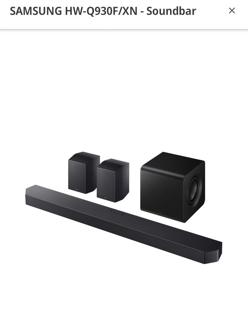 Samsung  soundbar HW- Q930F, TV, Hi-fi & Vidéo, Enlèvement, Neuf, Barre de son