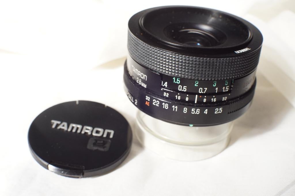 Tamron 28 mm 2.5 + bagues argentiques possibles, TV, Hi-fi & Vidéo, Appareils photo analogiques, Enlèvement ou Envoi, Comme neuf