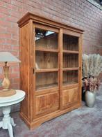 Teak vitrinekast/buffetkast art:39/26.2, Ophalen, Indo., 150 tot 200 cm, Teakhout