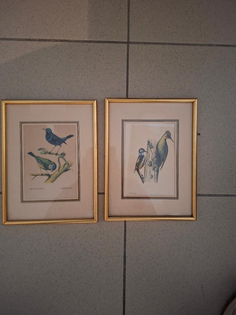 LAATSTE AFPRIJZING: 2 sierlijstjes vogels, Huis en Inrichting, Ophalen, Gebruikt, Minder dan 50 cm, Minder dan 50 cm