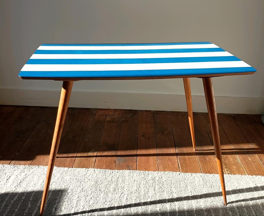 Vintage jaren 60 salontafel zeer elegant, Ophalen, Gebruikt, 50 tot 75 cm, 50 tot 100 cm