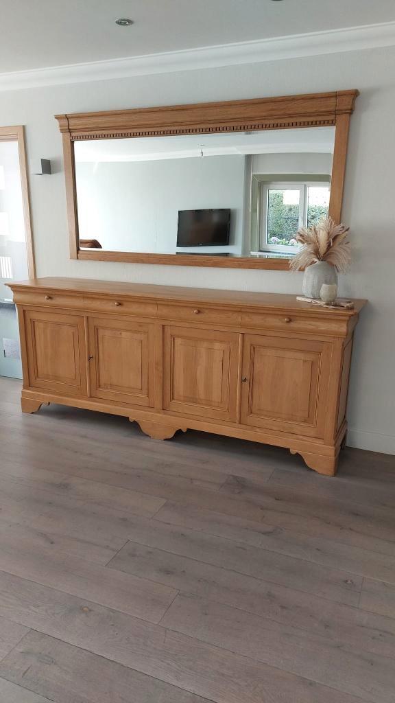 DRESSOIR - FRANSE EIK - MASSIEF HOUT, HOOGWAARDIGE KWALITEIT, Huis en Inrichting, Kasten | Dressoirs, Zo goed als nieuw, 200 cm of meer