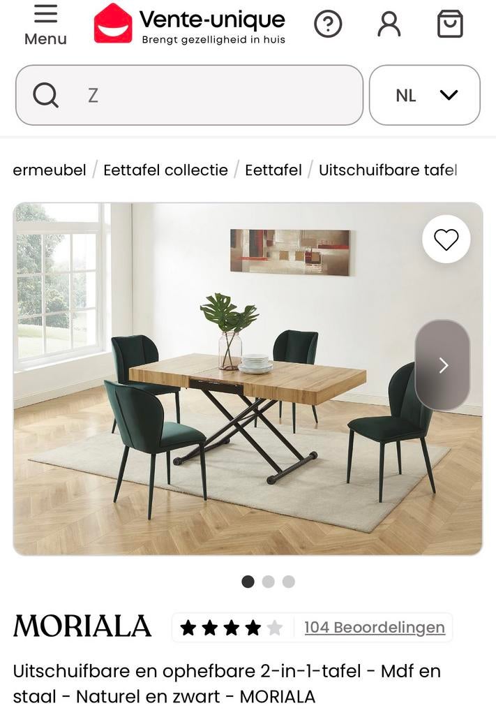 Tafel zoekt handige harry, Huis en Inrichting, Ophalen, Zo goed als nieuw, Rechthoekig
