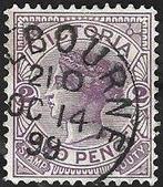 1 Postzegel Victoria (Australië) 1885 Koningin Victoria, Ophalen of Verzenden, Gestempeld