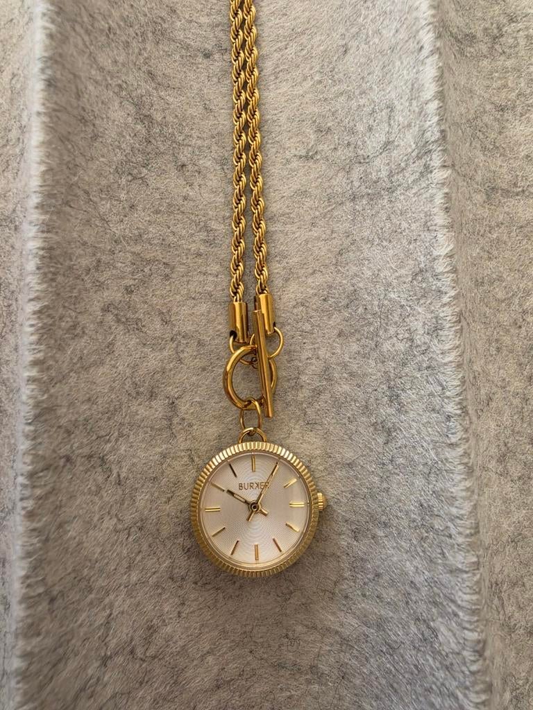 Burker medaille goudkleurig nieuw!, Bijoux, Sacs & Beauté, Colliers, Enlèvement ou Envoi