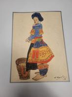 petit tableau dessin ou aquarelle à identifier, Antiquités & Art, Art | Lithographies & Sérigraphies, Enlèvement ou Envoi