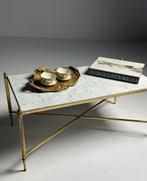 Vintage Franse bijzettafel met marmeren blad,midden 20e eeuw, Ophalen of Verzenden, Zo goed als nieuw