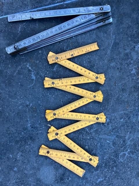 VINTAGE DUIMSTOK PLOOIMETER VOUWMETER 1 METER LE CYGNE, Ophalen of Verzenden, Nieuw, Afstand