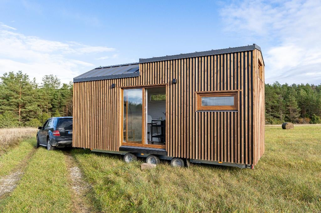 Tiny house op wielen, Open haard, Stad