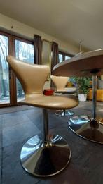 Vintage eettafel en stoelen, 100 à 150 cm, Quatre personnes, Rond, 100 à 150 cm