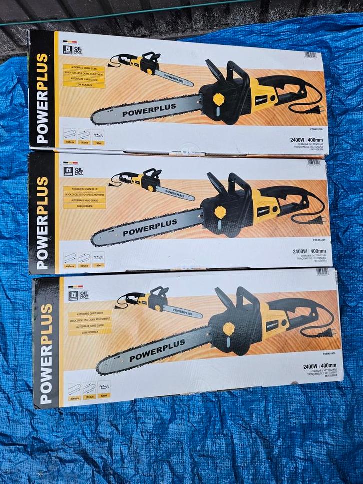 Scie à chaîne électrique ou à essence, neuve dans son emball, Bricolage & Construction, Outillage | Scies mécaniques, Tronçonneuse