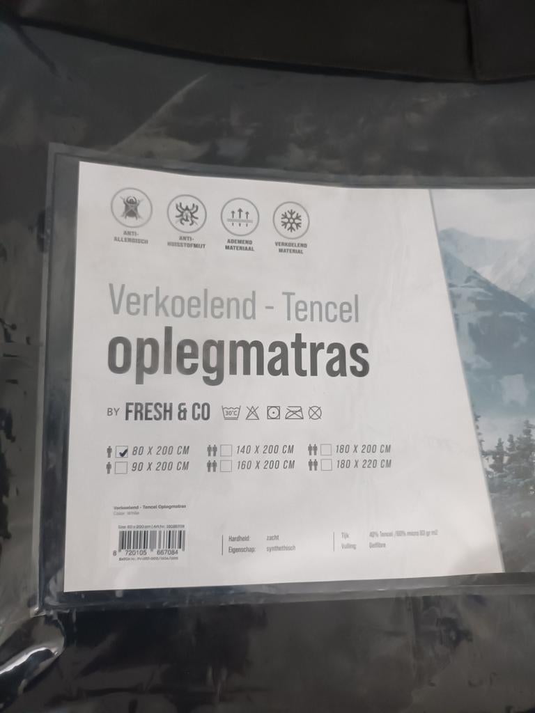 Verkoelend oplegmatras, Ophalen