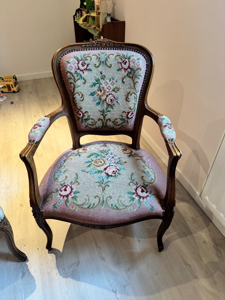 Deux  Fauteuils style Louis XV, Huis en Inrichting, Fauteuils, Ophalen, Gebruikt, Stof