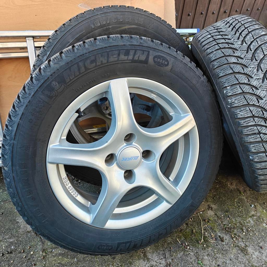 15 inch, Michelin winterbanden op velg, Ophalen, Gebruikt, 15 inch, Band(en)