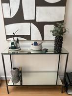 Console en verre et métal – style moderne, Enlèvement, Comme neuf