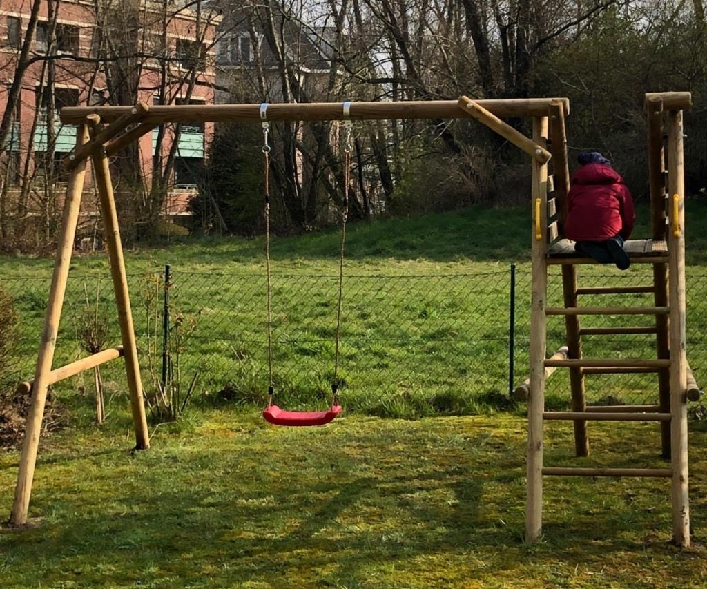 Balançoire en bois à donner, Jardin & Terrasse, Enlèvement, Comme neuf