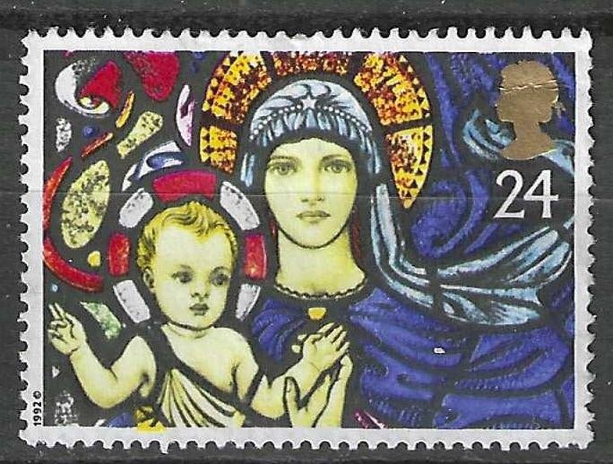 Groot-Brittannie 1992 - Yvert 1641 - Glasramen (ST), Postzegels en Munten, Postzegels | Europa | UK, Verzenden, Gestempeld