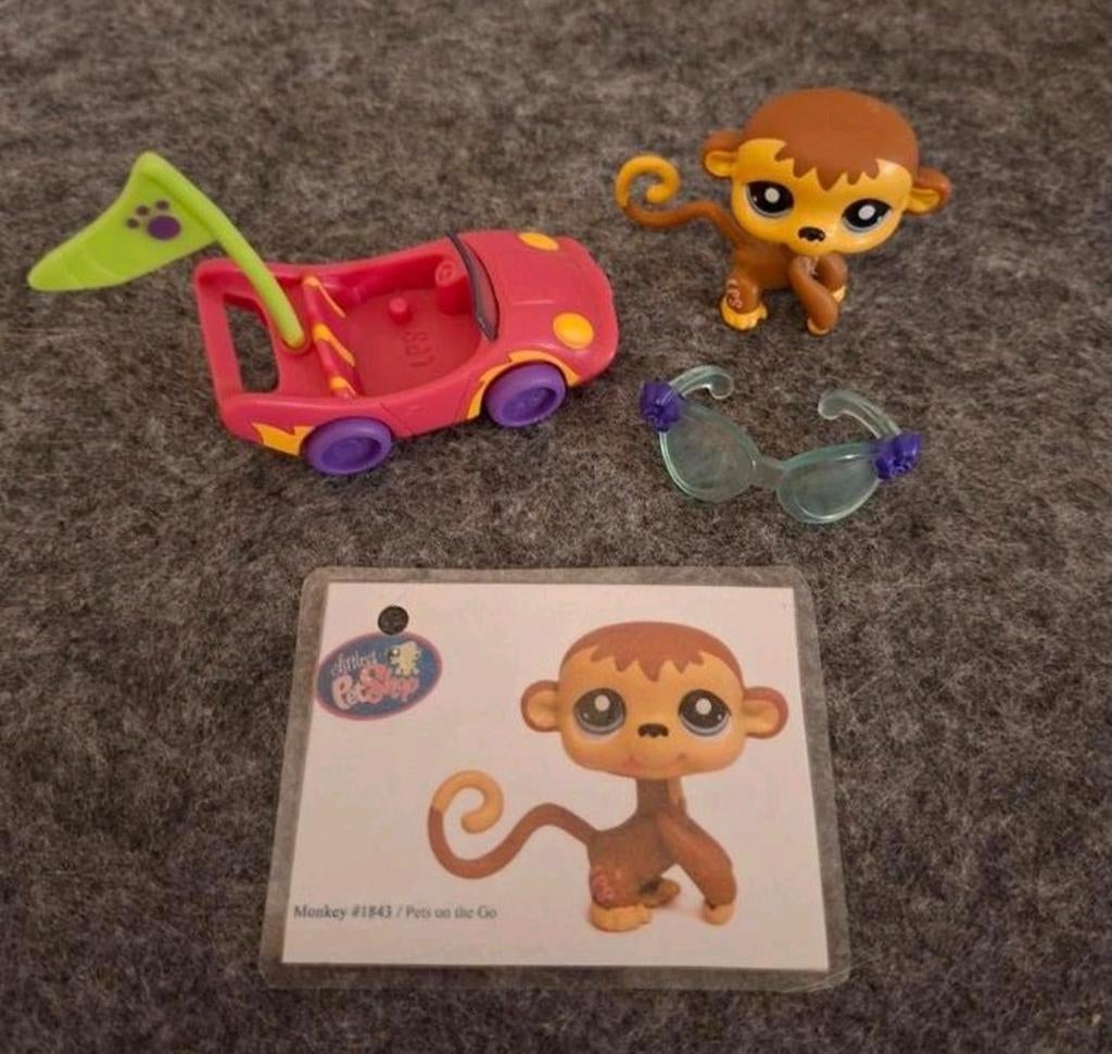 Littlest Pet Shop (LPS) figuur : aapje # 1843, Verzamelen, Poppetjes en Figuurtjes, Ophalen of Verzenden