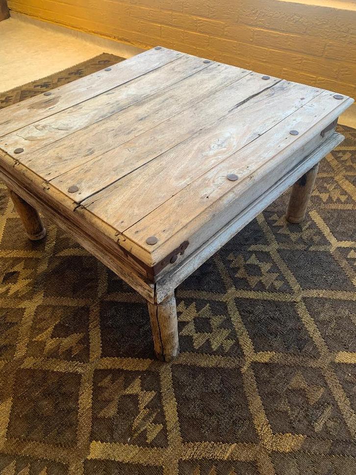 Massieve salontafel, Maison & Meubles, Tables | Tables de salon, Utilisé, Moins de 50 cm, 50 à 100 cm, 50 à 100 cm, Carré, Enlèvement