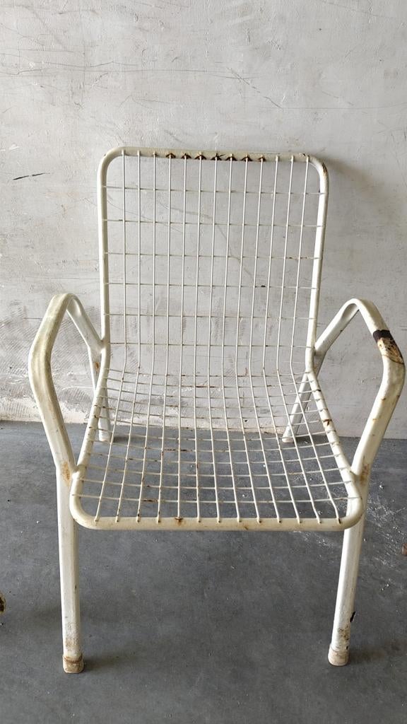 Retro draadstoelen/ tuinstoelen, Ophalen