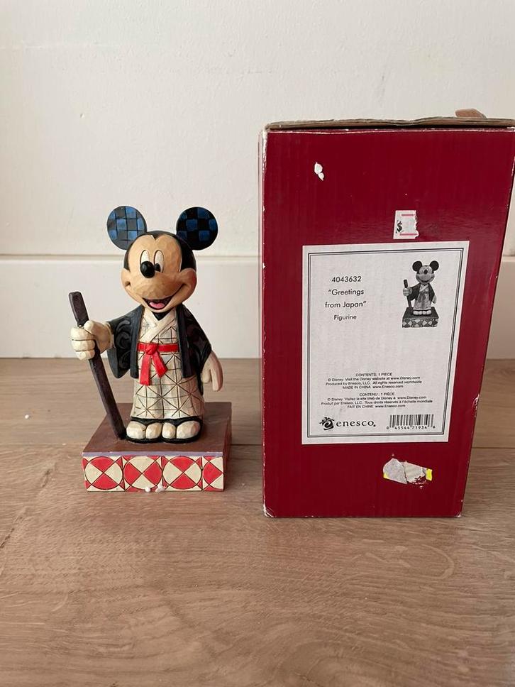 Disney traditions jim shore micky mouse greetings japan, Verzamelen, Disney, Mickey Mouse, Ophalen of Verzenden