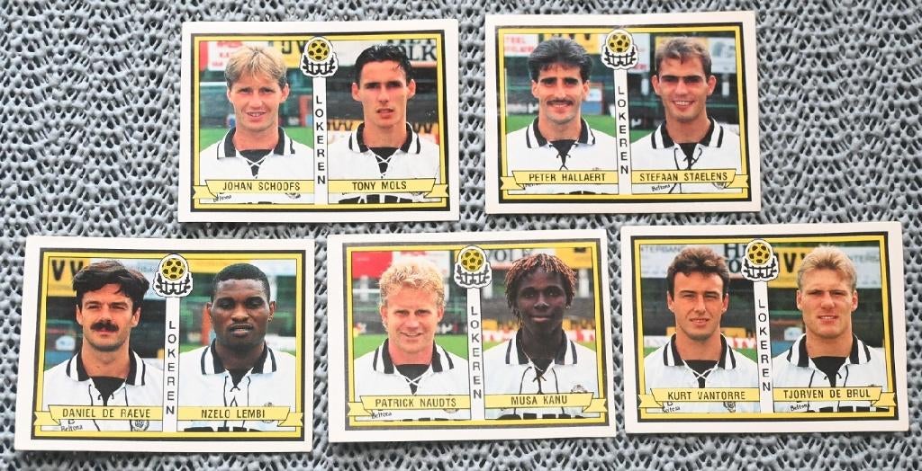 Panini Football 94 / Sp. Lokeren / 5 stickers, Verzamelen, Verzenden, Zo goed als nieuw, Poster, Plaatje of Sticker