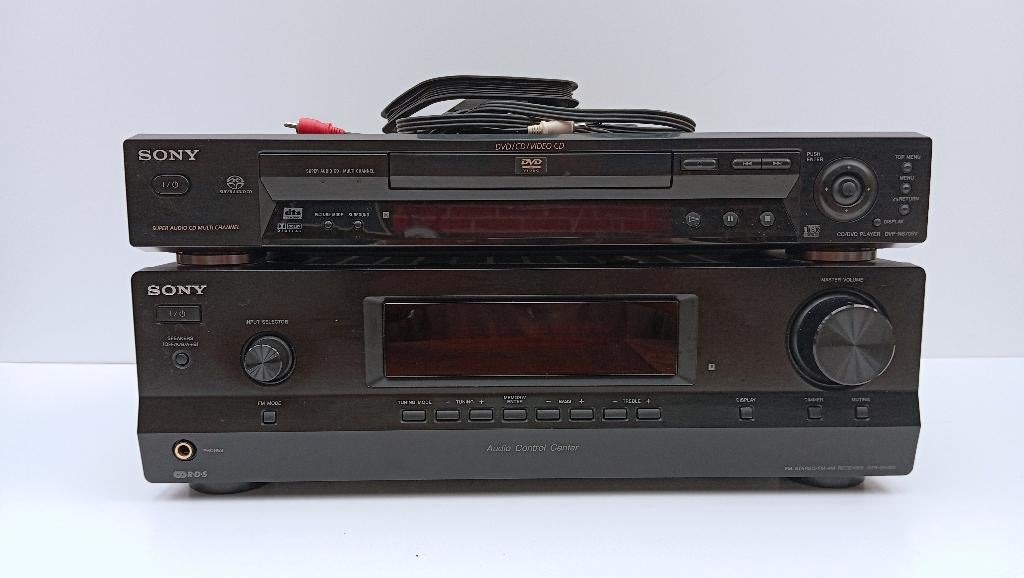 SONY DVD/CD/VIDEO CD + VERSTERKER RECEIVER 200 WATT, Ophalen of Verzenden, Gebruikt, Stereo, Sony