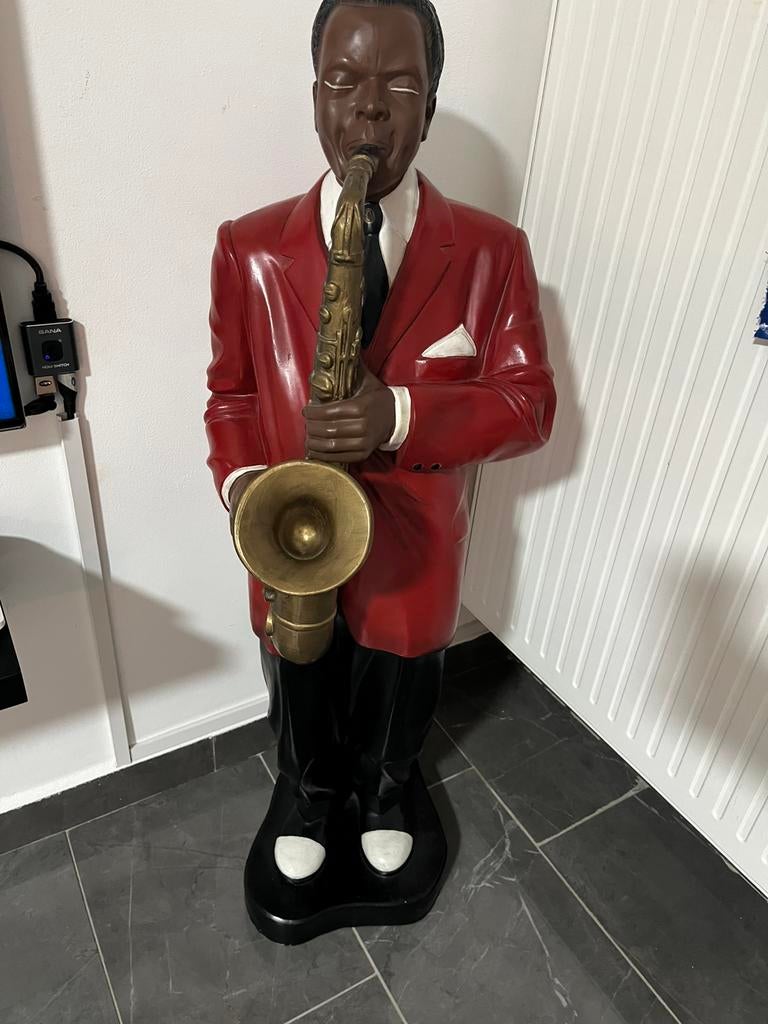 Musicien jazz 1m10 très lourd très bonne état 100 euros, Enlèvement ou Envoi, Comme neuf