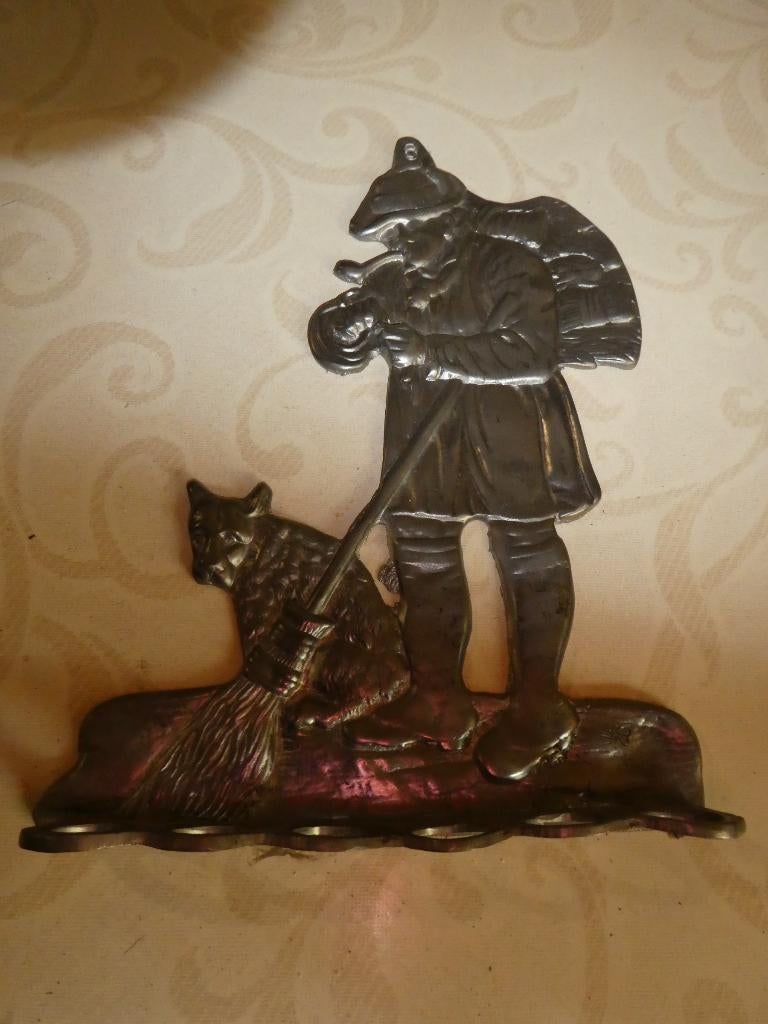 antiek pijpenrek in tin., Ophalen, Zo goed als nieuw, Overige typen