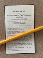 OORLOG40-45 Poperinge Van Wambeke en+Bombardement 24Mei 1940, Ophalen of Verzenden, Bidprentje