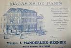 MONS+Magasins de Paris+Manderlier+Modes+Lithographie, Enlèvement ou Envoi, Avant 1920, Non affranchie, Hainaut