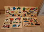 houten speelgoed 4 puzzels, Kinderen en Baby's, Speelgoed | Houten speelgoed, Ophalen, Zo goed als nieuw, Overige typen