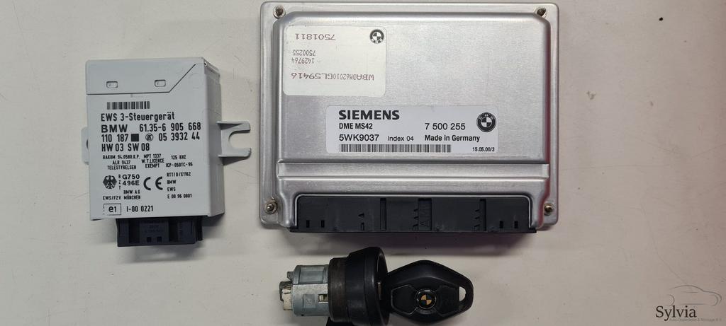 Startset Contactslot + ECU EWS BMW 5 serie E39 M52  7500255, Auto-onderdelen, Elektronica en Kabels, Gebruikt, -, -, Ophalen of Verzenden