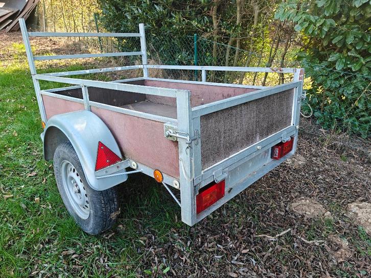 aanhangwagen galvanise 500kg 1.60/1m id tip top in orde, Auto diversen, Aanhangers en Bagagewagens, Gebruikt, Ophalen