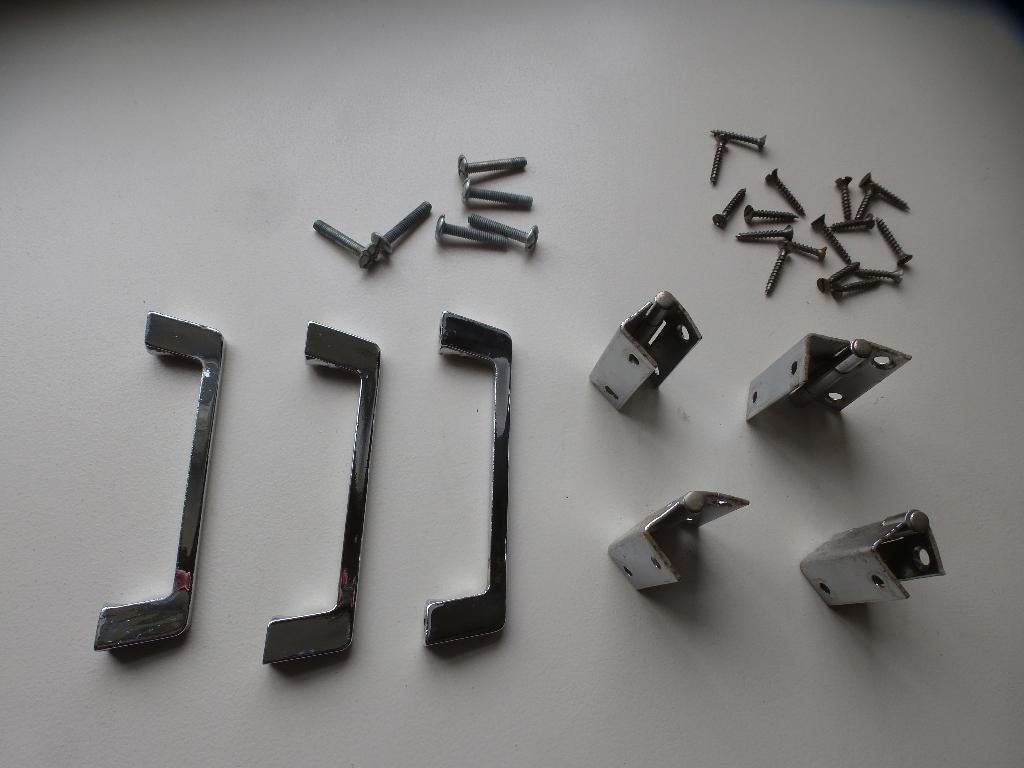 vintage metalen deurgrepen / ladegrepen, Antiek en Kunst, Ophalen of Verzenden