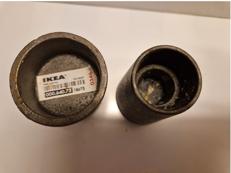 BOUGEOIR VINTAGE IKEA 000.640.73, Moins de 25 cm, Gris, Enlèvement ou Envoi, Comme neuf