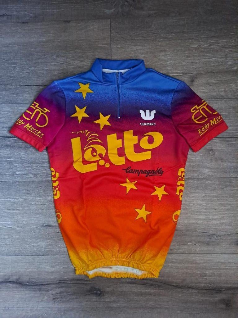 Wielertrui Lotto Eddy Merckx 1985, Fietsen en Brommers, Fietsaccessoires | Fietskleding, Zo goed als nieuw, Heren, Bovenkleding