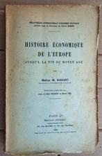 Histoire Économique de l'Europe [Moyen Âge] - 1930, Melvin Moses Knight (1887-1981), 14e siècle ou avant, Utilisé, Europe