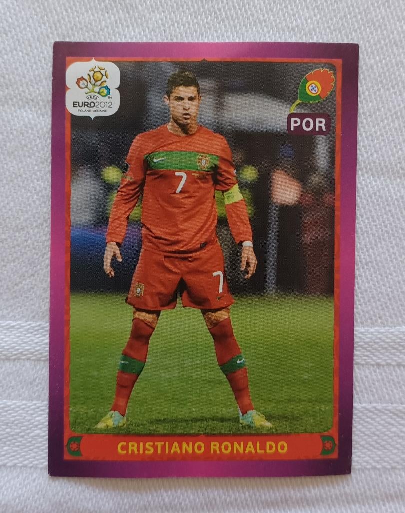 Autocollant Cristiano Ronaldo - Euro 2012, Enlèvement ou Envoi, Comme neuf, Autocollant