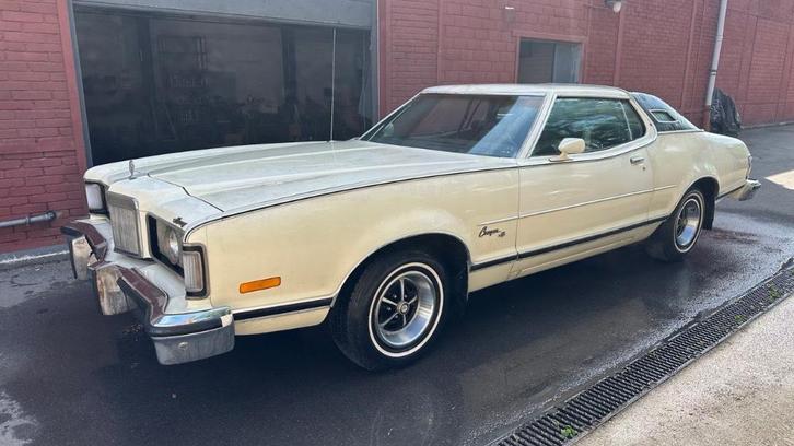 Mercury cougar 1974 Q-code, Auto's, Oldtimers, Particulier, Radio, Mercury, Coupé, 3 deurs, Automaat, Beige, Zwart, Overige bekleding