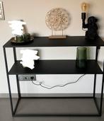 Metalen wandtafel zwart, Huis en Inrichting, Tafels | Sidetables, Ophalen, Gebruikt