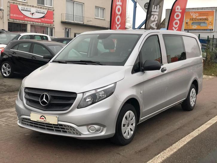 Mercedes Vito L3 Dubbel Cabine 5 Zitplaats Bwj 2019, Auto's, Mercedes-Benz, Bedrijf, Te koop, Vito, ABS, Adaptive Cruise Control
