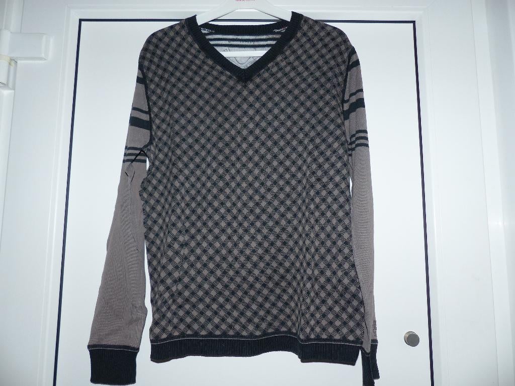 Geruite trui heren Esprit - maat medium, Kleding | Heren, Truien en Vesten, Gedragen, Maat 48/50 (M), Grijs, Ophalen of Verzenden