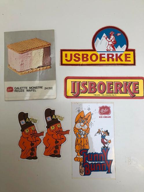 Stickers ijsmerken (ijsboerke reeds verkocht), Verzamelen, Stickers, Nieuw, Merk, Ophalen of Verzenden
